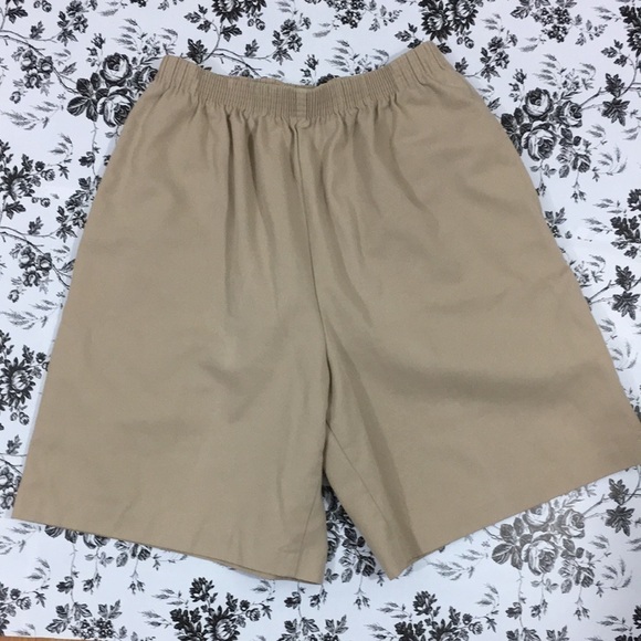Vintage Bon Worth Elastic Shorts Tan Size Small - Picture 1 of 4